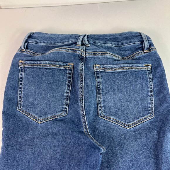 Good American Jean Women 27x25* Good Legs Skinny Mid Rise Crop Blue Denim Tag 28 - Picture 10 of 16